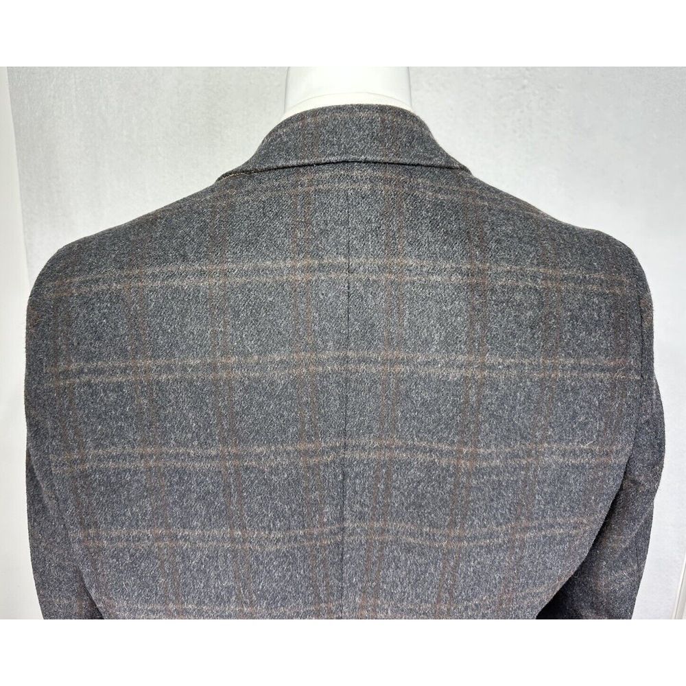 Hart Schaffner Marx Luxurious Wool Blend Over Coat 40L Windowpane‎ - Picture 8 of 14